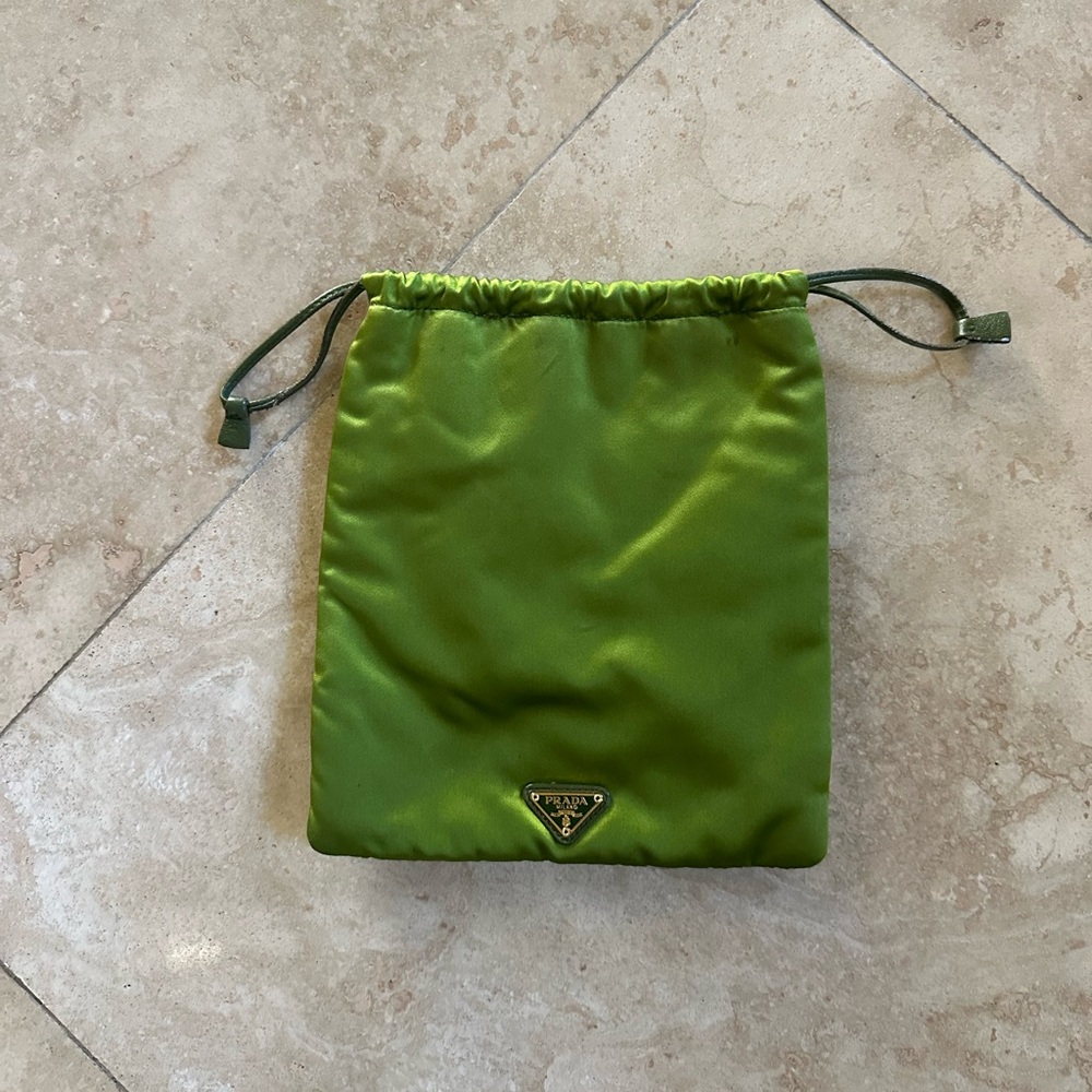 Vintage Prada silk drawstring bag